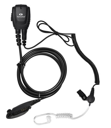 Micro-Auricular cable rizado y tubo acústico x Motorola GP-320