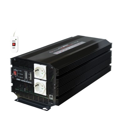 Inversor 2500W, 12V/220V + control remoto