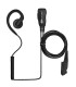 Micro-earphone Komunica compatible Hytera series: BP565/515 with coiled cable and lappeL PTT.