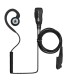 Micro-earphone Komunica compatible Hytera series: BP565/515 with coiled cable and lappeL PTT.