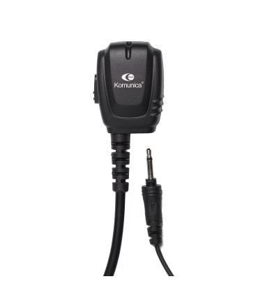 Micro-Auricular Komunica con cable rizado y orejera ergonómica para Icom IP-100,  IC-U20SR, etc.