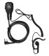 Micro-Earphone Komunica with ergonomic earhanger for Icom IP100,  IC-U20SR, etc