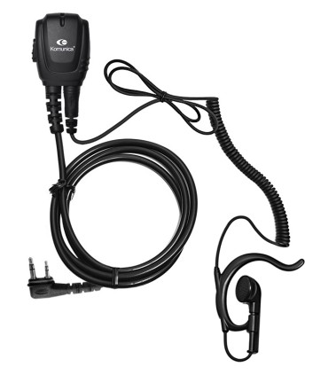 Micro-Earphone Komunica with ergonomic earhanger for Icom IP100,  IC-U20SR, etc