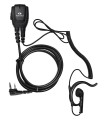 Micro-Auricular Komunica con cable rizado y orejera con tubo acústico para Icom IP-100,  IC-U20SR, etc.