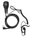 Micro-Auricular Komunica con cable rizado y orejera ergonómica para Icom IP-100,  IC-U20SR, etc.