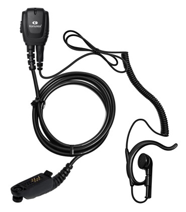 Micro-Auricular cable rizado + orejera ergonómica x Motorola GP-344