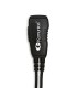 Micro-earphone Komunica compatible Motorola,  serie CLPe. Coiled cable, lappeL PTT. Earphone EH9 shape.