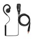 Micro-earphone Komunica compatible Motorola,  serie CLPe. Coiled cable, lappeL PTT. Earphone EH9 shape.