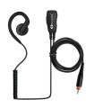 Micro-earphone Komunica compatible Motorola,  serie CLPe. Coiled cable, lappeL PTT. Earphone EH9 shape.