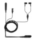 Komunica 3 wires kit, compatible Motorola DP2000, with barrel PTT & mini lapel microphone