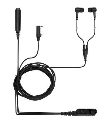 Kit Komunica 3 hilos, PTT tipo barrilete y mini micro de solapa x Motorola series  DP-2000 & R5