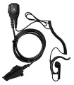 Micro-earphone with Coil Cable + Ergonomic Earhanger, for KENWOOD TK-3140.