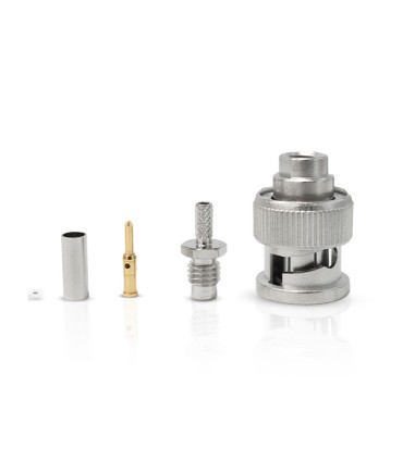 Conector BNC macho para RG-174/188/316, etc crimpar