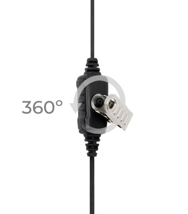 Boom-type Microearphone compatible with Kenwood 2 Pin