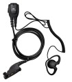 Micro-Auricular cable rizado + orejera ED7 x Motorola Mototrbo