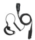 Micro-earphone Komunica with coiled cable and lapel PTT compatible x Caltta PH600, DH500, E600,etc