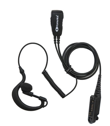 Micro-earphone Komunica with coiled cable and lapel PTT compatible x Caltta PH600, DH500, E600,etc
