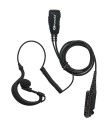 Micro-auricular Komunica con cable rizado y PTT de solapa compatible x series Caltta PH600, DH500, E600,etc