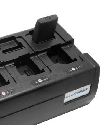 Cargador rápido 6+6 slots Li-Ion x AP-6574-Li