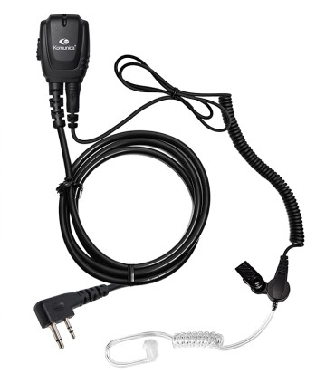 Micro-Auricular cable rizado con tubo acústico x ICOM 2 Pin