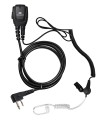 Micro-Auricular cable rizado con tubo acústico x ICOM 2 Pin
