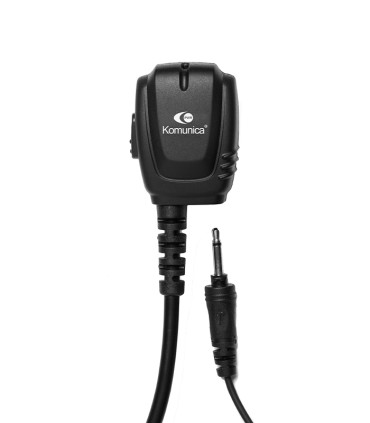 Microearphone coiled cord with acoustic tube x ICOM 2-pin