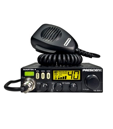 PRESIDENT MARTIN+ AM/FM (12/24V) VOX, 40 Canales