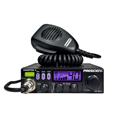PRESIDENT MARTIN+ AM/FM (12/24V) VOX, 40 Canales