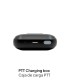 Wireless microearbuds with charging case and integrated PTT for with Walkie-talkie or Phone