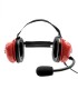 Professional and rugged red headset with 25 dB environmental noise cancelling system + “Quick Disconnect” connector