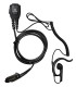 Micro-earphone coil cord + ergonomic earhanger x Icom ICF52/62