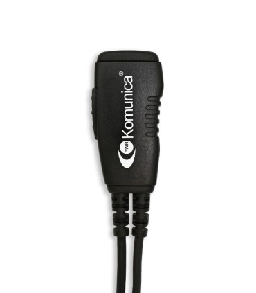 Micro-earphone Komunica version with a swivel earpiece compatible with Motorola 2-pin