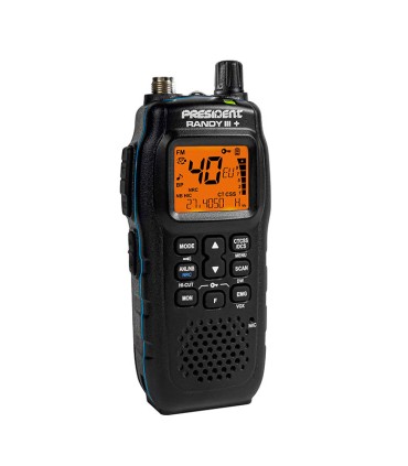 PRESIDENT equipo portátil CB (TXPR615) IP67, NRC, VOX,ASC, canales President