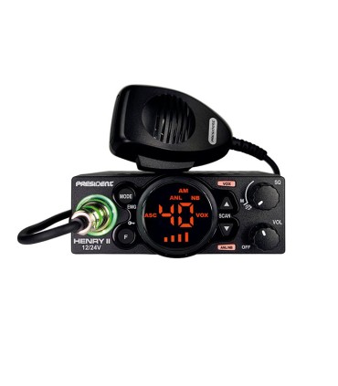 PRESIDENT CB Radio, 12/24 V, AM/FM, 40 Channels