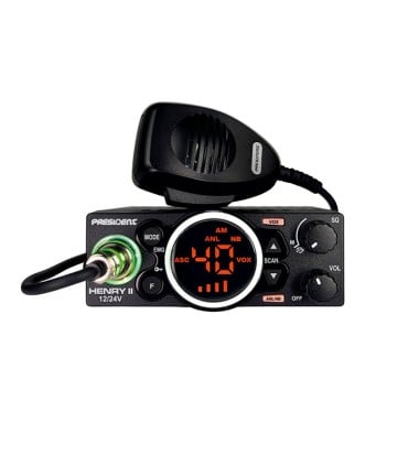 PRESIDENT CB Radio, 12/24 V, AM/FM, 40 Channels