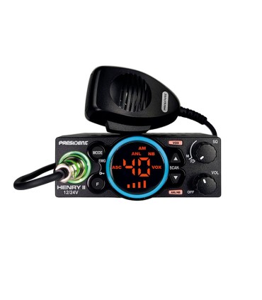 PRESIDENT Emisora CB, 12/24V, AM/FM, 40 canales