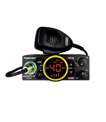 PRESIDENT CB Radio, 12/24 V, AM/FM, 40 Channels