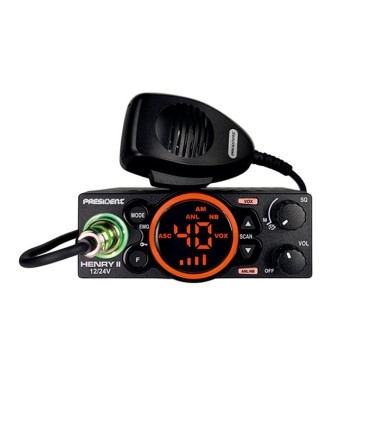 PRESIDENT CB Radio, 12/24 V, AM/FM, 40 Channels