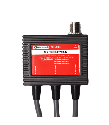 TRIPLEXOR 1.6 -60 / 110-170/350-570MHZ, CON CABLES