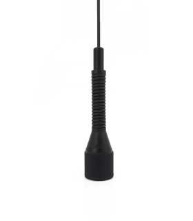 Movil antenna VHF 1/4 strong spring, black. PL.