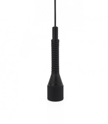 Antena móvil VHF 1/4 muelle robusto, negra, PL.