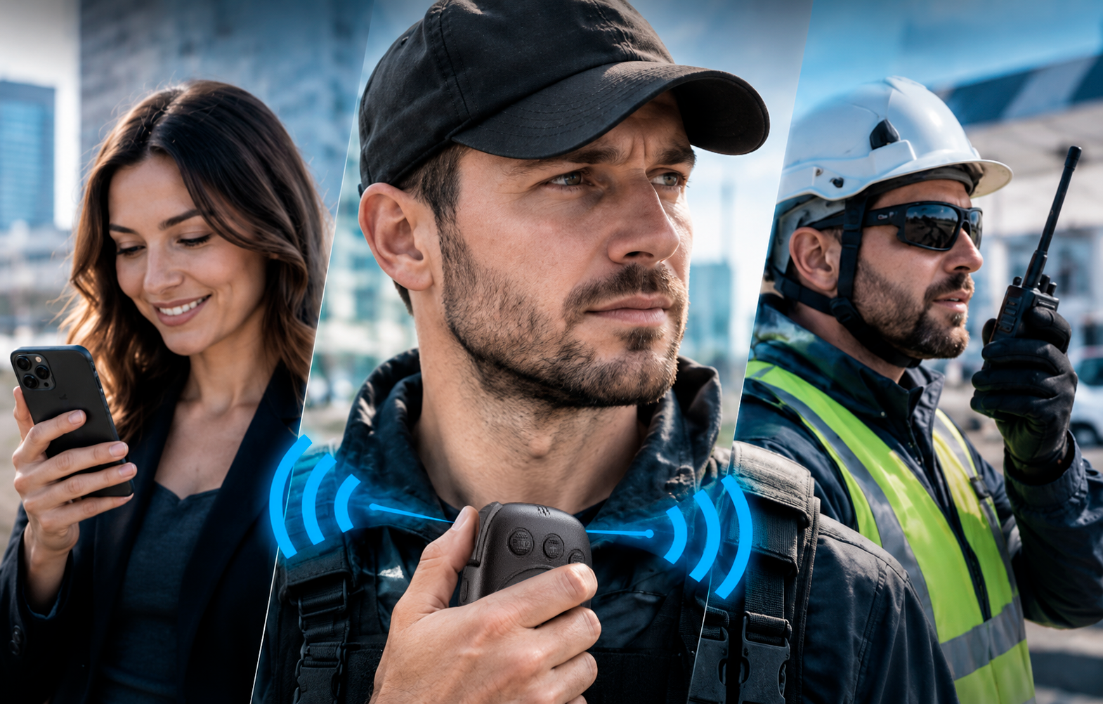 BLUE-TALKER dual communication with smartphone and Walkie-Talkie